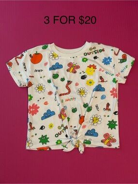 🌟Girls 5T Tie Front Spring Summer Shirt